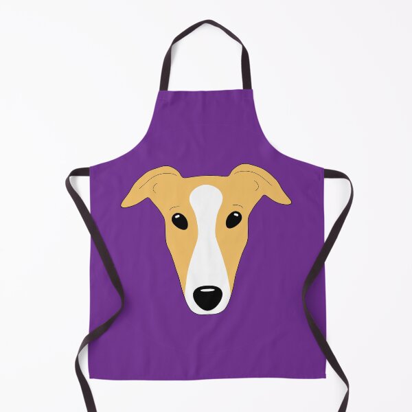 Item preview, Red fawn greyhound with blaze on purple background designed and sold by houndpixnz.