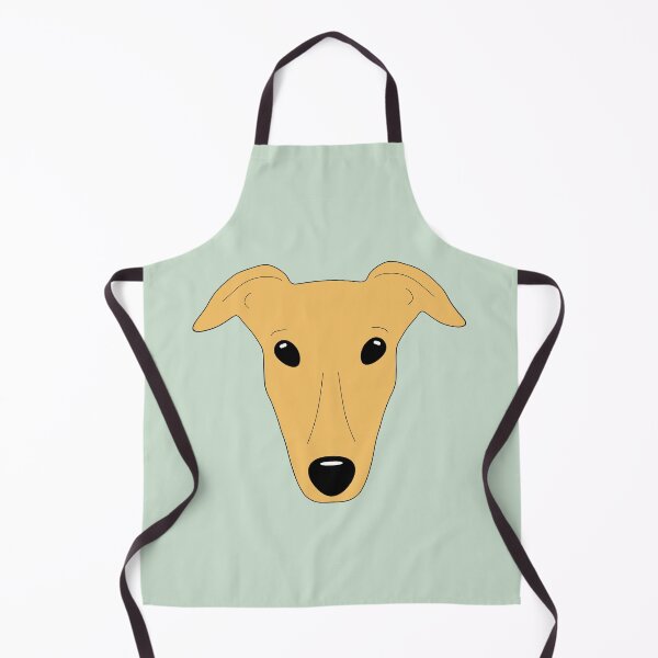 Item preview, Red fawn greyhound on mint green background designed and sold by houndpixnz.