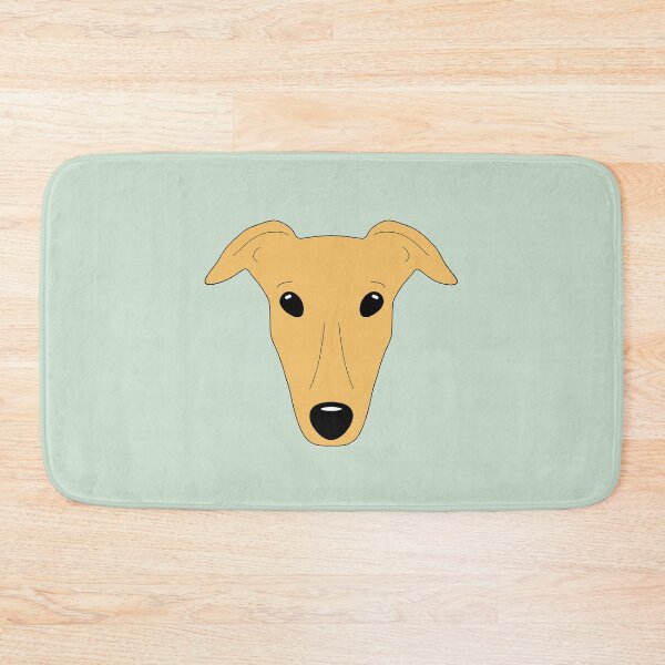 Item preview, Red fawn greyhound on mint green background designed and sold by houndpixnz.