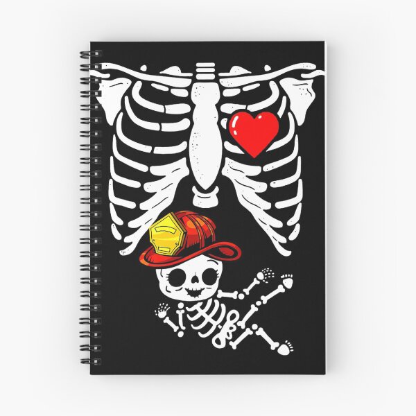 Item preview, Skeleton Pregnancy X-Ray Firefighter Funny Halloween designed and sold by cadmanBoythorpe.