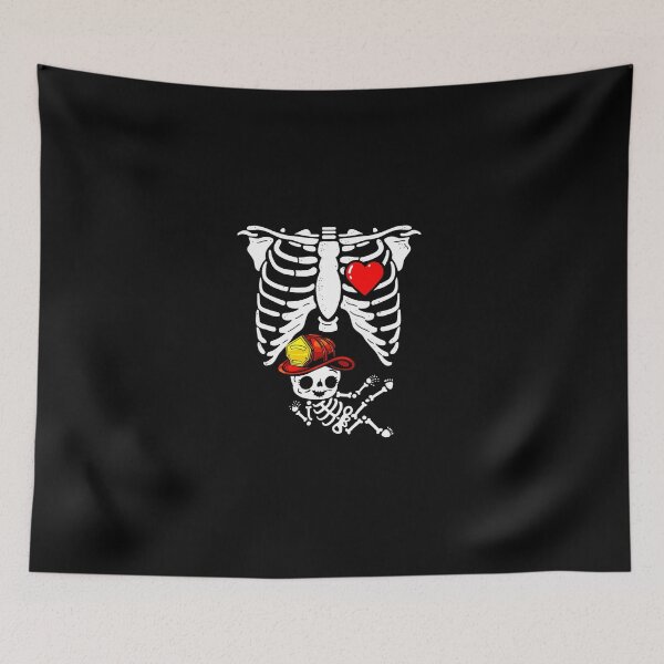 Item preview, Skeleton Pregnancy X-Ray Firefighter Funny Halloween designed and sold by cadmanBoythorpe.