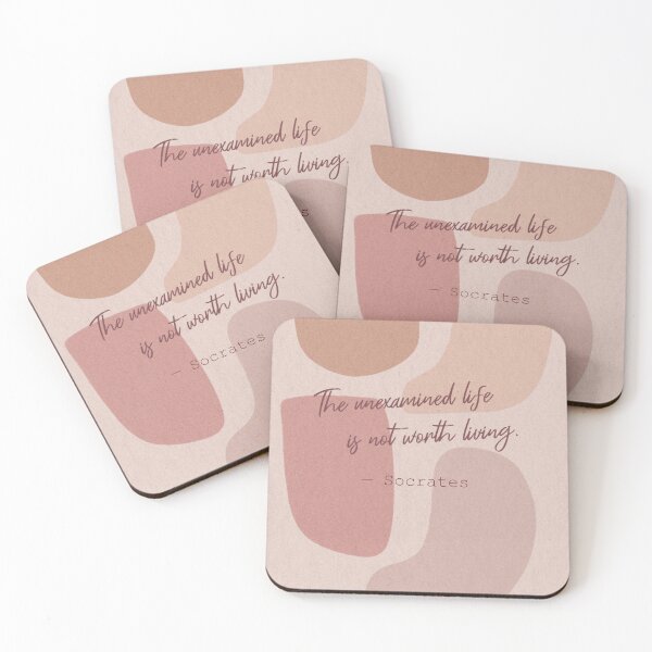 Item preview, The Unexamined Life is Not Worth Living Abstract Quote designed and sold by Dollfacedesign.