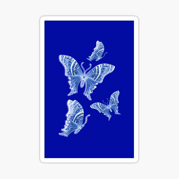 Item preview, Royal Cobalt Blue and Porcelain Butterflies  designed and sold by Sharon Schwalbe.