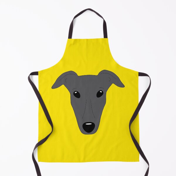 Item preview, Blue black greyhound on yellow background designed and sold by houndpixnz.