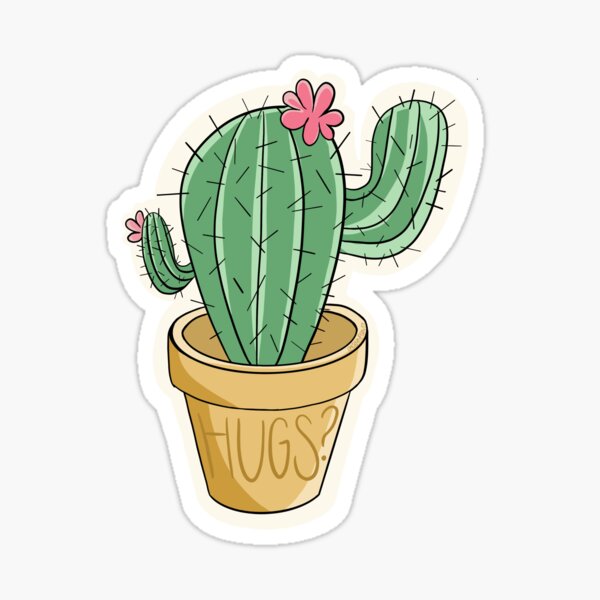 Prickly Hugs Sticker
