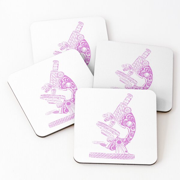 Item preview, Scientific Microscope Line Drawing (Pink) designed and sold by littlecurlew.