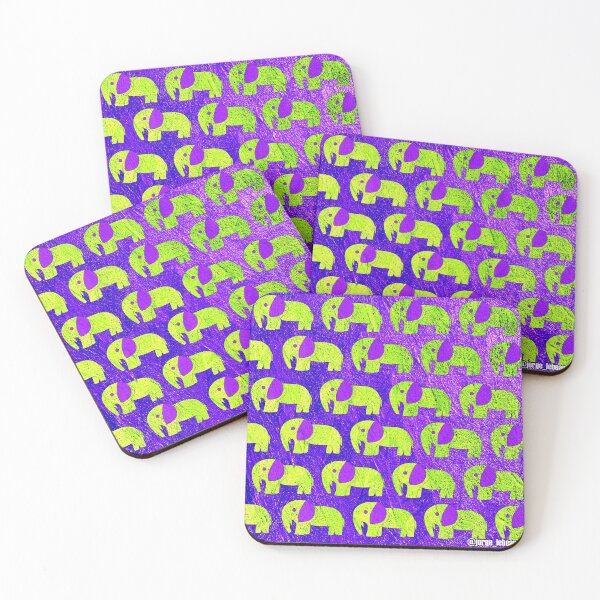 Item preview, boho elephant in safari pattern ecopop designed and sold by jorgelebeau.