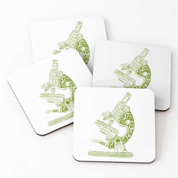 Item preview, Scientific Microscope Line Drawing (Olive) designed and sold by littlecurlew.
