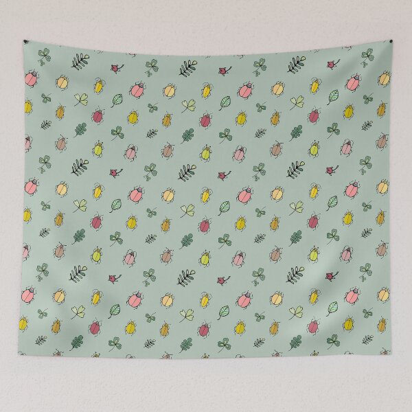 Item preview, funny little beetles multicolor print designed and sold by NikaAstra.