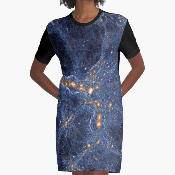 Our Home Supercluster, Laniakea, Supercluster of Galaxies Graphic T-Shirt Dress