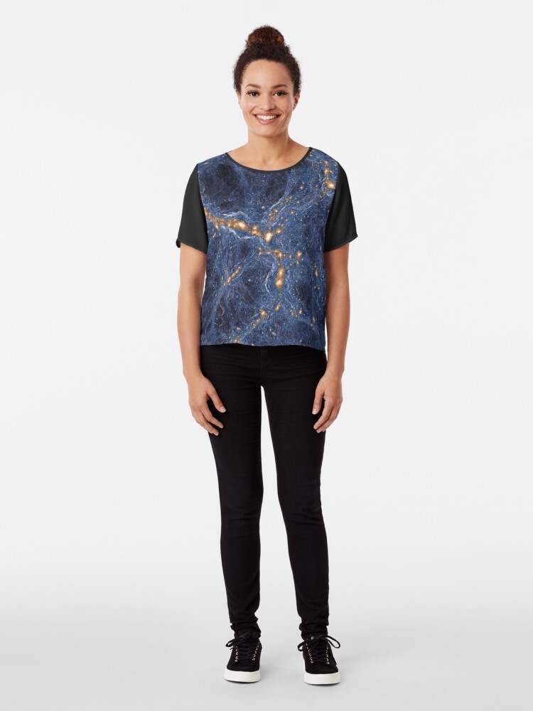 Alternate view of Our Home Supercluster, Laniakea, Supercluster of Galaxies Chiffon Top
