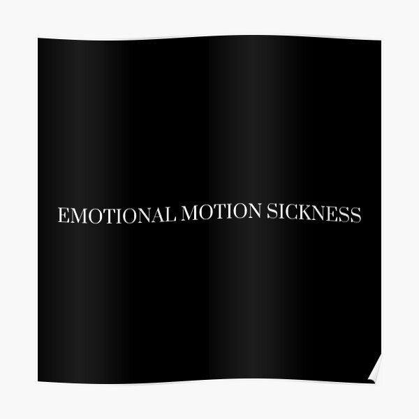"Emotional Motion Sickness Phoebe Bridgers Music White Text" Poster for