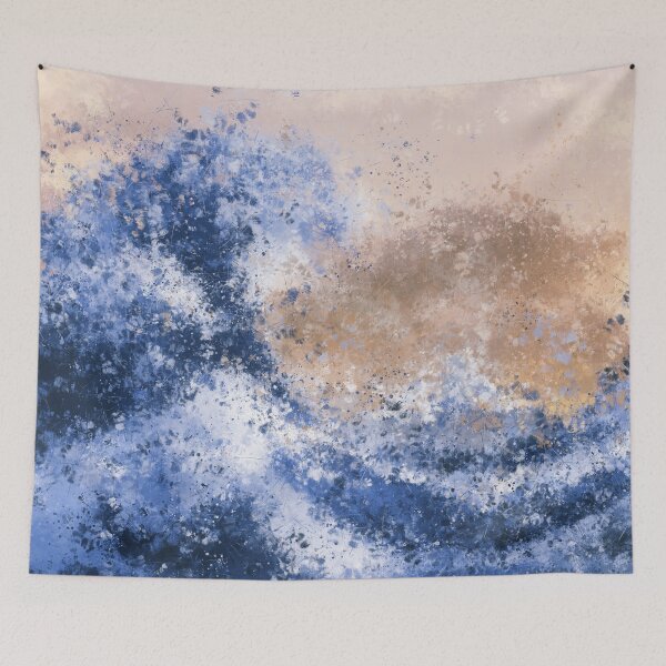 Item preview, The Great Wave Inspired Abstract Painting designed and sold by onicon.