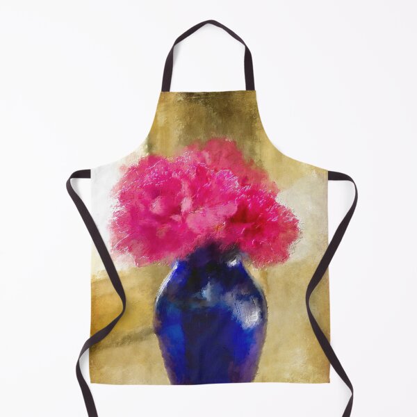 Item preview, Pink Carnations In Cobalt Blue Vase designed and sold by Lois  Bryan.