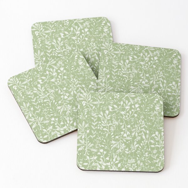 Item preview, Forever Spring Watercolor Pattern | White on Spring Green designed and sold by L Diane Johnson.