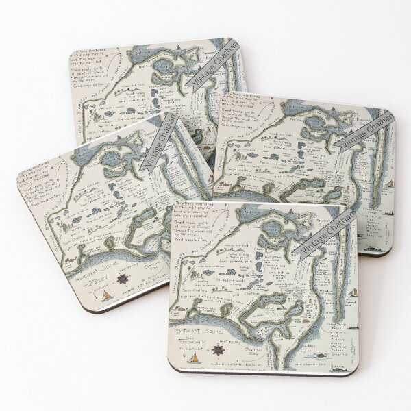 Item preview, Vintage Chatham Massachusetts Map designed and sold by RedBerryBliss.