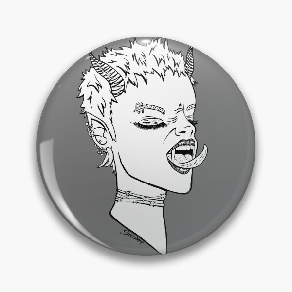 Item preview, White Femme Demon Cameo designed and sold by Sheldarp.