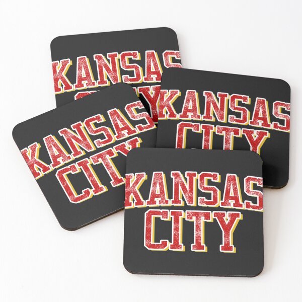 Kansas City-KC Football Coasters (Set of 4)