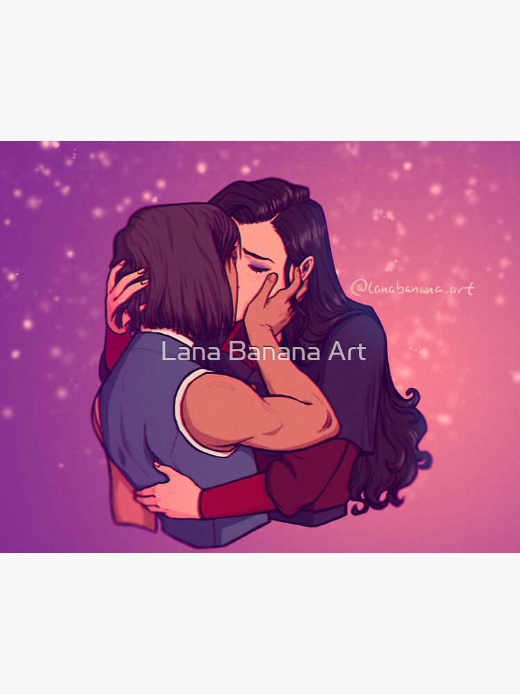 Korrasami Kiss Sticker For Sale By Lanabanana95 Redbubble 