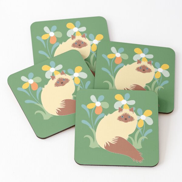 Item preview, Himalayan Cat and Flowers designed and sold by lulululupaint.
