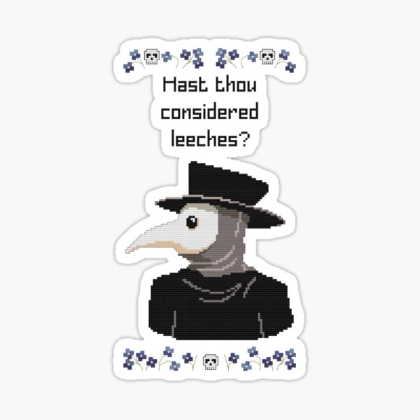 Item preview, Hast Thou Considered Leeches?, Cross Stitch Plague Doctor designed and sold by IndustriousOwl.