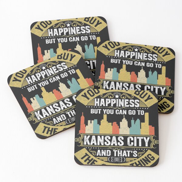 Kansas City-KC Football Coasters (Set of 4)