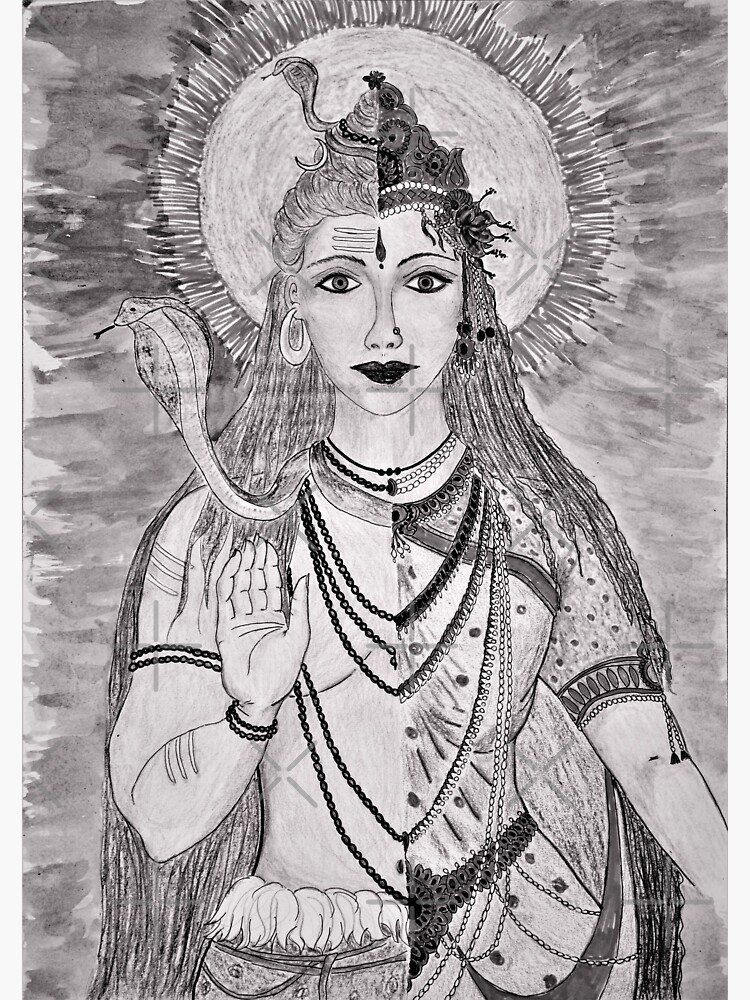 Shiv parvati drawing with oil pastel,half shiv half parvati drawing -  YouTube | Oil pastel drawings easy, Oil pastel colours, Oil pastel