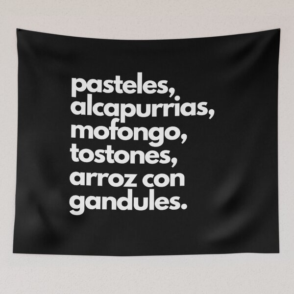 Item preview, Puerto Rican Food White Text designed and sold by collazodesigns.