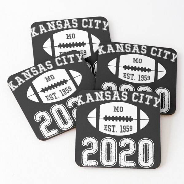 Kansas City-KC Football Coasters (Set of 4)