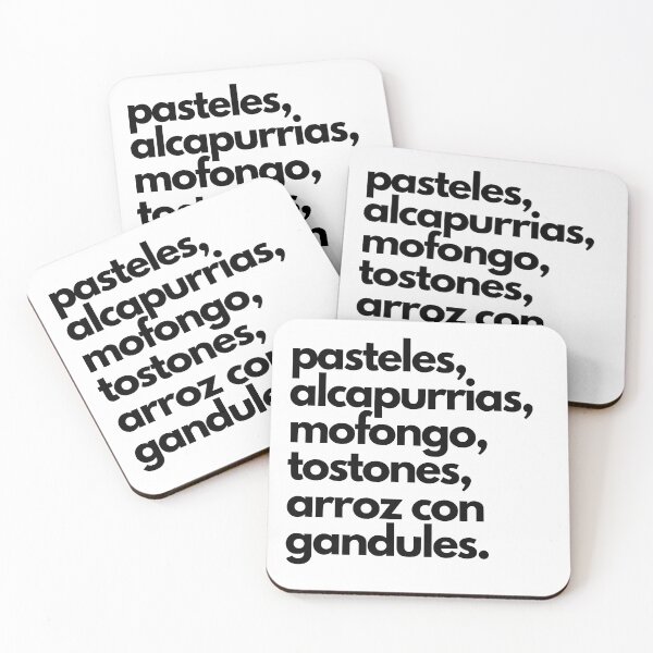 Item preview, Puerto Rican Food Black Text designed and sold by collazodesigns.