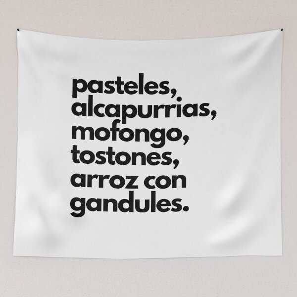 Item preview, Puerto Rican Food Black Text designed and sold by collazodesigns.