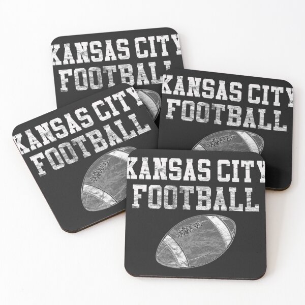 Kansas City-KC Football Coasters (Set of 4)