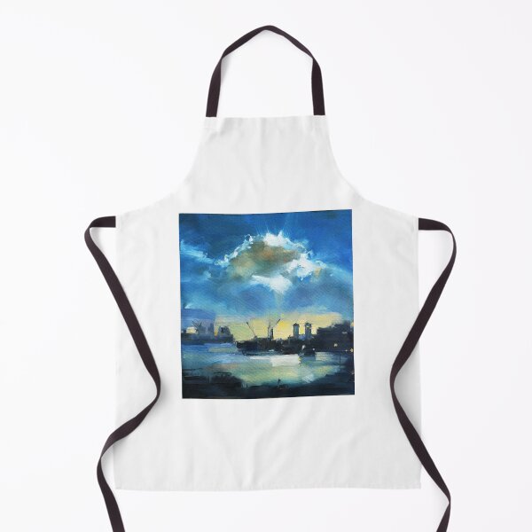 Item preview, Cloud over Docklands ~ oil painting designed and sold by Roz McQuillan Fine Art & Photography.