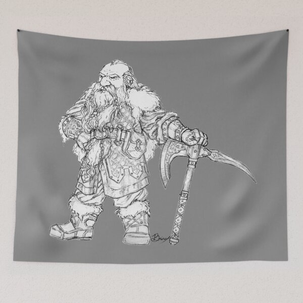 Item preview, Warrior Dwarf Sketch designed and sold by Brina Williamson.