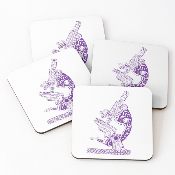 Item preview, Scientific Microscope Line Drawing (Squid Ink Violet) designed and sold by littlecurlew.