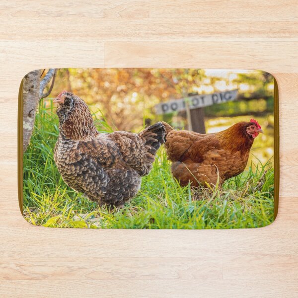 Item preview, Chickens Undoubtably Up To No Good-Autumn Gardenscape designed and sold by FigTreeMagick.