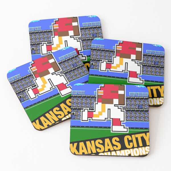 Kansas City-KC Football Coasters (Set of 4)