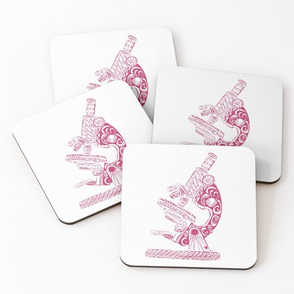 Item preview, Scientific Microscope Line Drawing (Magenta) designed and sold by littlecurlew.