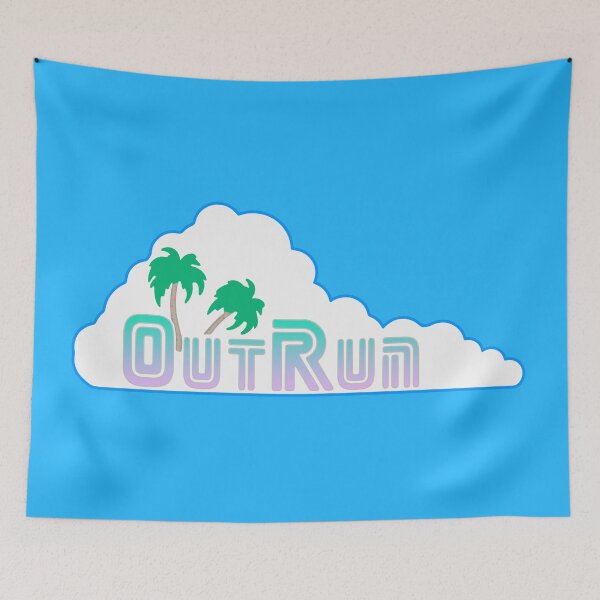 Item preview, Outrun Synthwave Palm Tree Cloud Retro Video Game Gaming designed and sold by melisssne.