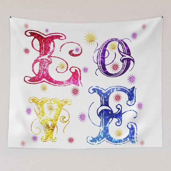 Item preview, LOVE! Gorgeous Red Blue Purple Gold Glitter Sticker designed and sold by Hanlar.