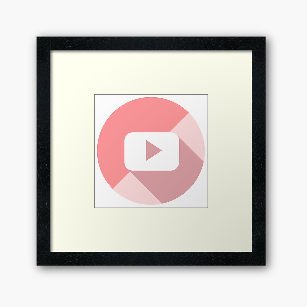 Pastel Youtube Logo Framed Art Print By Hillarymoore06 Redbubble