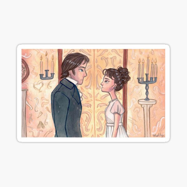 Mr Darcy and Elizabeth Sticker