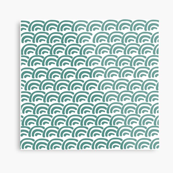 Dreamy Aqua Waves Metal Print