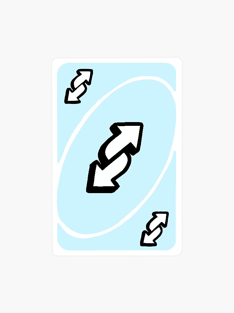 Uno Reverse Card Blue | Sticker