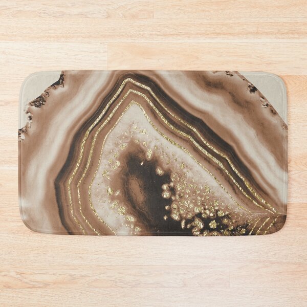 Item preview, Soft Brown Agate Gold Glam #1 (Photo of Foil Only - Not Reflective) designed and sold by Anita's & Bella's Art.