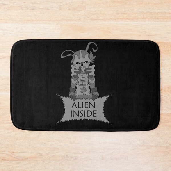 Item preview, Alien inside metalic robot skeleton black background designed and sold by Stéphane  Thirion.