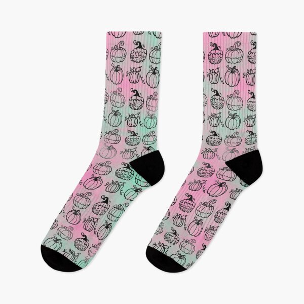 Item preview, Pumpkin Patch Teal and Pink Fluorescent Effect Colorful Pumpkins Pattern designed and sold by WOW TeesAndThings.