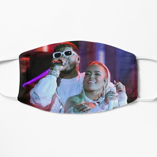Fan art y equipo de Anuel AA Mascarilla plana