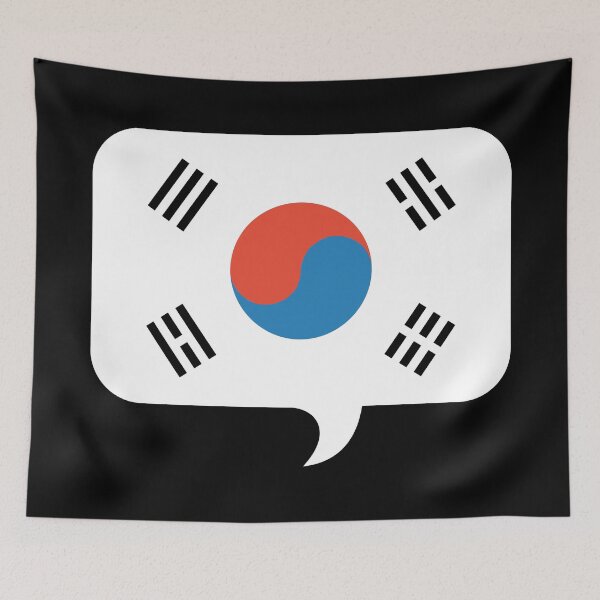 Item preview, Korean Flag Talk Bubble designed and sold by theKoreanRage.