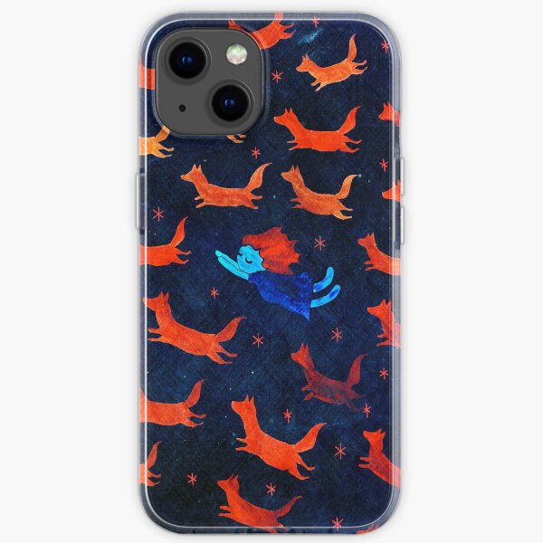 foxes in flight iPhone Soft Case